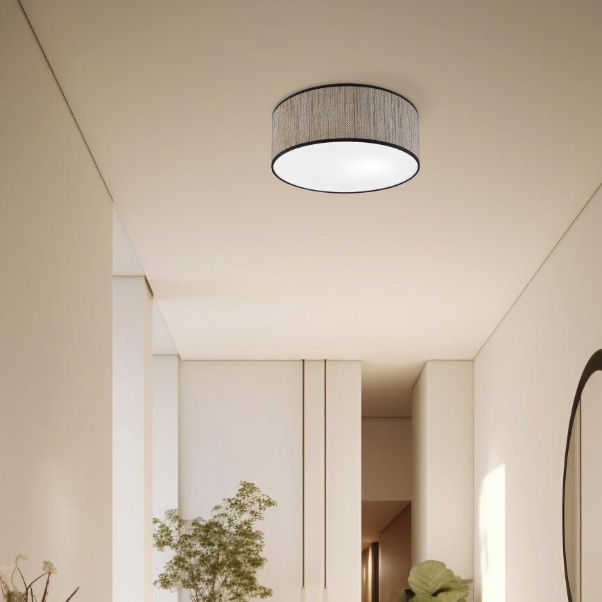 Lampa sufitowa SIRJA 2xE27/15W/230V śr. 35 cm brązowa