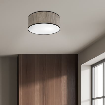 Lampa sufitowa SIRJA 2xE27/15W/230V śr. 35 cm brązowa