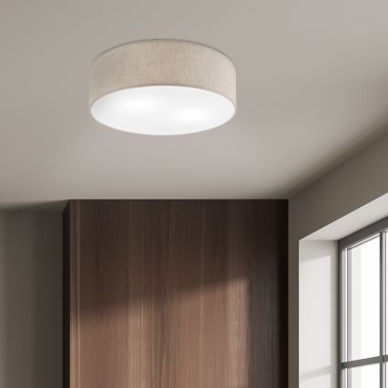 Lampa sufitowa SIRJA 2xE27/15W/230V śr. 45 cm beżowa