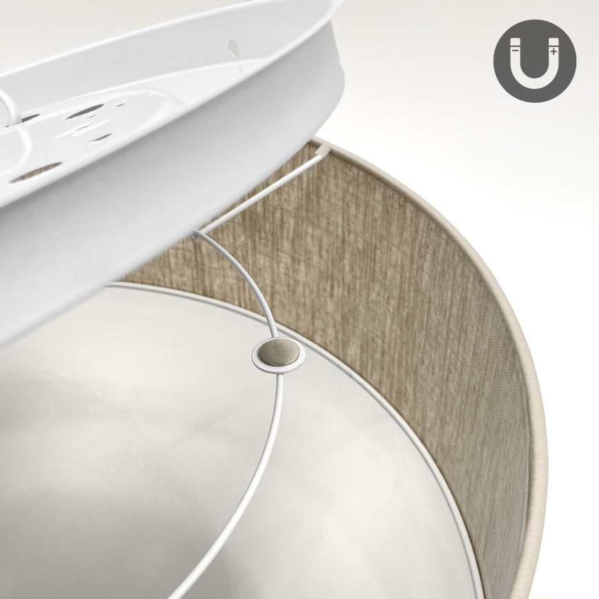 Lampa sufitowa SIRJA 2xE27/15W/230V śr. 45 cm beżowa