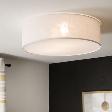 Lampa sufitowa SIRJA 2xE27/15W/230V śr. 45 cm biała