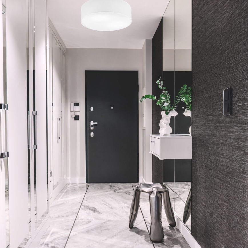 Lampa sufitowa SIRJA 2xE27/15W/230V śr. 45 cm biała