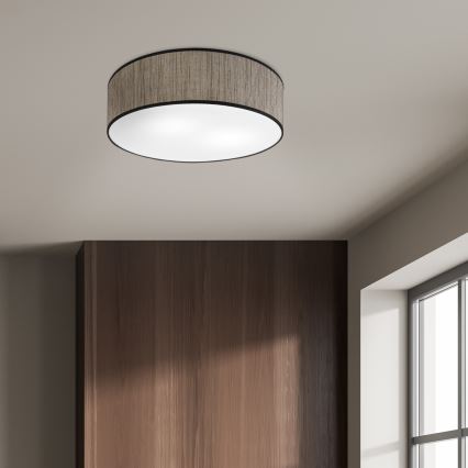 Lampa sufitowa SIRJA 2xE27/15W/230V śr. 45 cm brązowa