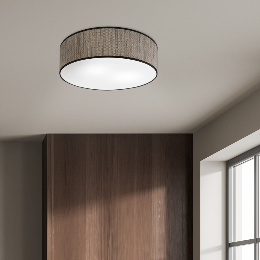 Lampa sufitowa SIRJA 2xE27/15W/230V śr. 45 cm brązowa