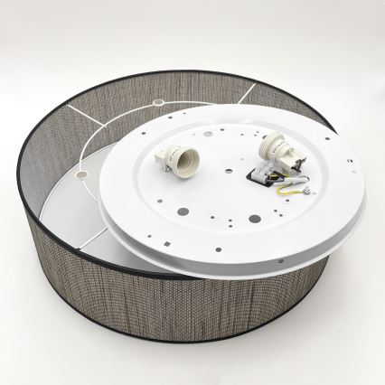 Lampa sufitowa SIRJA 2xE27/15W/230V śr. 45 cm brązowa