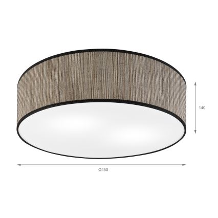 Lampa sufitowa SIRJA 2xE27/15W/230V śr. 45 cm brązowa