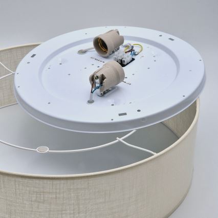 Lampa sufitowa SIRJA 2xE27/15W/230V śr. 45 cm kremowa