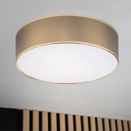 Lampa sufitowa SIRJA 2xE27/15W/230V średnica 45 cm brązowo-złota