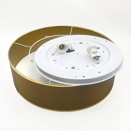 Lampa sufitowa SIRJA 2xE27/15W/230V średnica 45 cm brązowo-złota