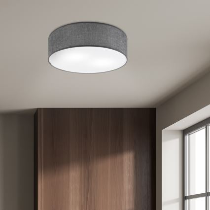 Lampa sufitowa SIRJA 2xE27/15W/230V, średnica 45 cm, szara