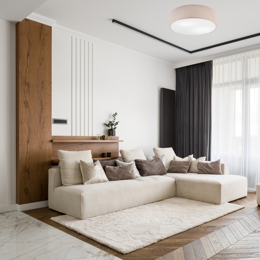 Lampa sufitowa SIRJA 2xE27/15W/230V Ø 45 cm beżowa