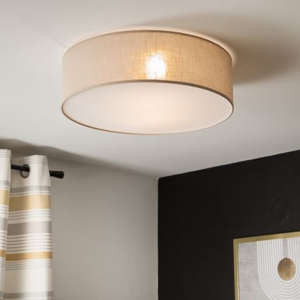 Lampa sufitowa SIRJA 2xE27/60W/230V śr. 45 cm beżowa