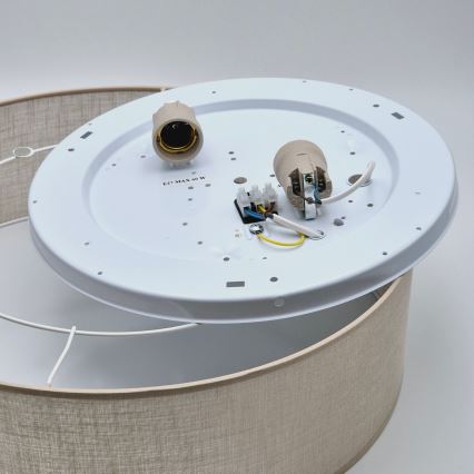 Lampa sufitowa SIRJA 2xE27/60W/230V śr. 45 cm beżowa