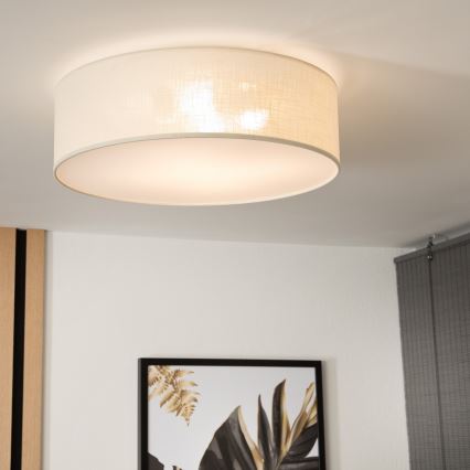 Lampa sufitowa SIRJA 2xE27/60W/230V śr. 45 cm kremowa