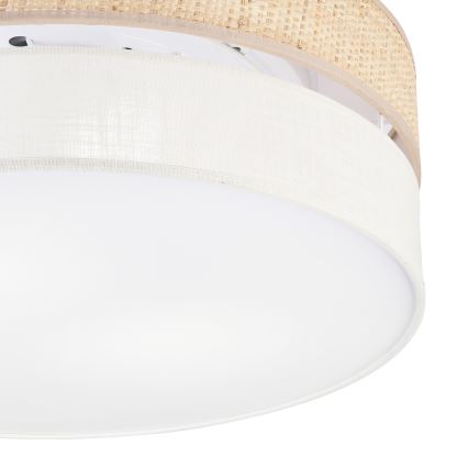 Lampa sufitowa SIRJA BOHO 2xE27/15W/230V śr. 45 cm beżowa/kremowa