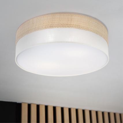 Lampa sufitowa SIRJA BOHO 2xE27/15W/230V, śr. 45 cm, beżowo-kremowa