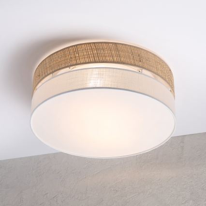 Lampa sufitowa SIRJA BOHO 2xE27/15W/230V Ø 45 cm beżowo-biała