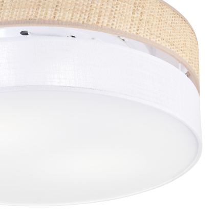 Lampa sufitowa SIRJA BOHO 2xE27/15W/230V Ø 45 cm beżowo-biała