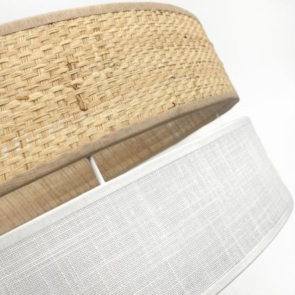 Lampa sufitowa SIRJA BOHO 2xE27/15W/230V Ø 45 cm beżowo-biała