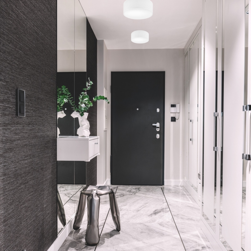 Lampa sufitowa SIRJA DOUBLE 2xE27/15W/230V śr. 35 cm biała +
