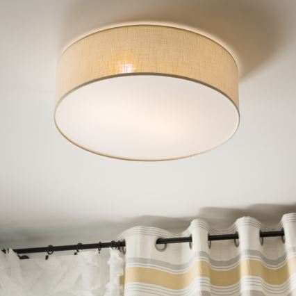 Lampa sufitowa SIRJA DOUBLE 4xE27/15W/230V śr. 45 cm kremowy