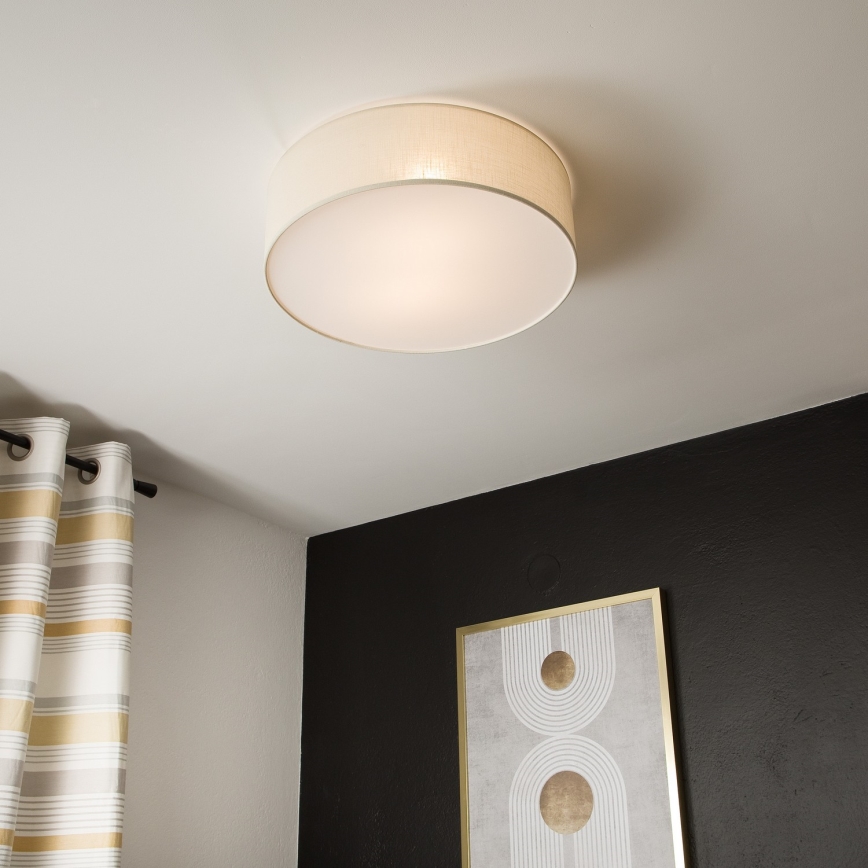 Lampa sufitowa SIRJA DOUBLE 4xE27/15W/230V śr. 45 cm kremowy