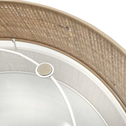 Lampa sufitowa SIRJA DOUBLE BOHO 2xE14/15W/230V śr. 35 cm beżowa/biała