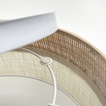 Lampa sufitowa SIRJA DOUBLE BOHO 2xE14/15W/230V, śr. 35 cm, beżowa/kremowa