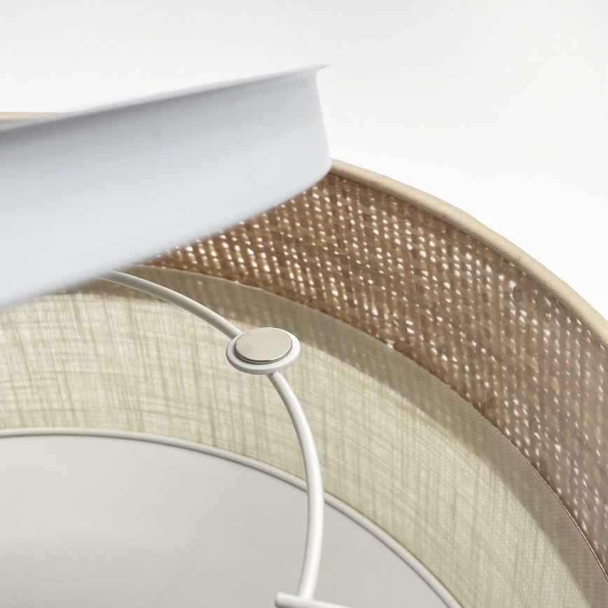 Lampa sufitowa SIRJA DOUBLE BOHO 2xE14/15W/230V, śr. 35 cm, beżowa/kremowa