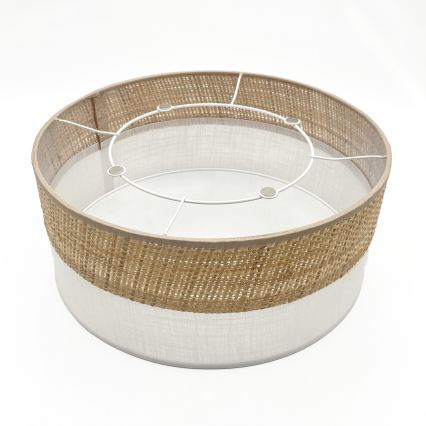 Lampa sufitowa SIRJA DOUBLE BOHO 2xE14/15W/230V Ø 35 cm beżowa/biała