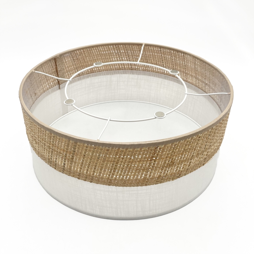 Lampa sufitowa SIRJA DOUBLE BOHO 2xE14/15W/230V Ø 35 cm beżowa/biała