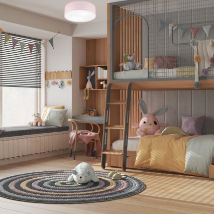 Lampa sufitowa SIRJA PASTEL 2xE27/15W/230V średnica 45 cm różowa