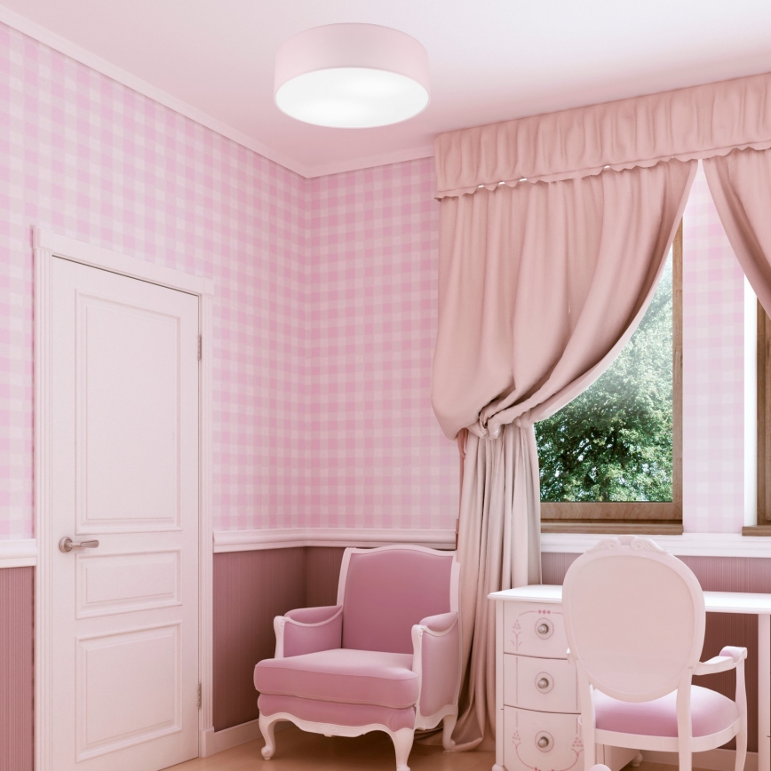 Lampa sufitowa SIRJA PASTEL 2xE27/15W/230V średnica 45 cm różowa