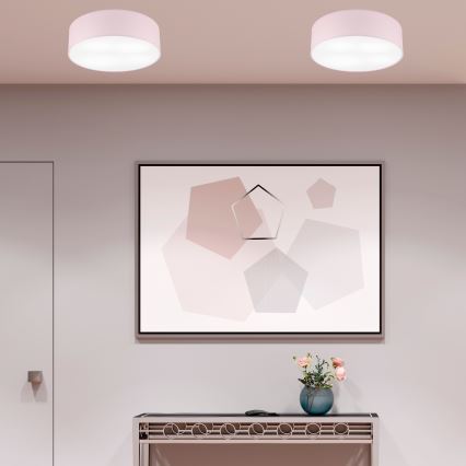 Lampa sufitowa SIRJA PASTEL DOUBLE 4xE27/15W/230V śr. 45 cm różowa