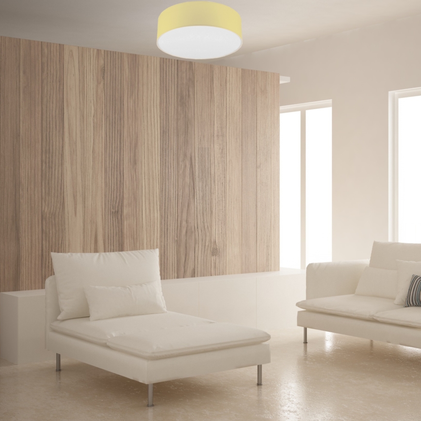Lampa sufitowa SIRJA PASTEL DOUBLE 4xE27/15W/230V śr. 45 cm żółta
