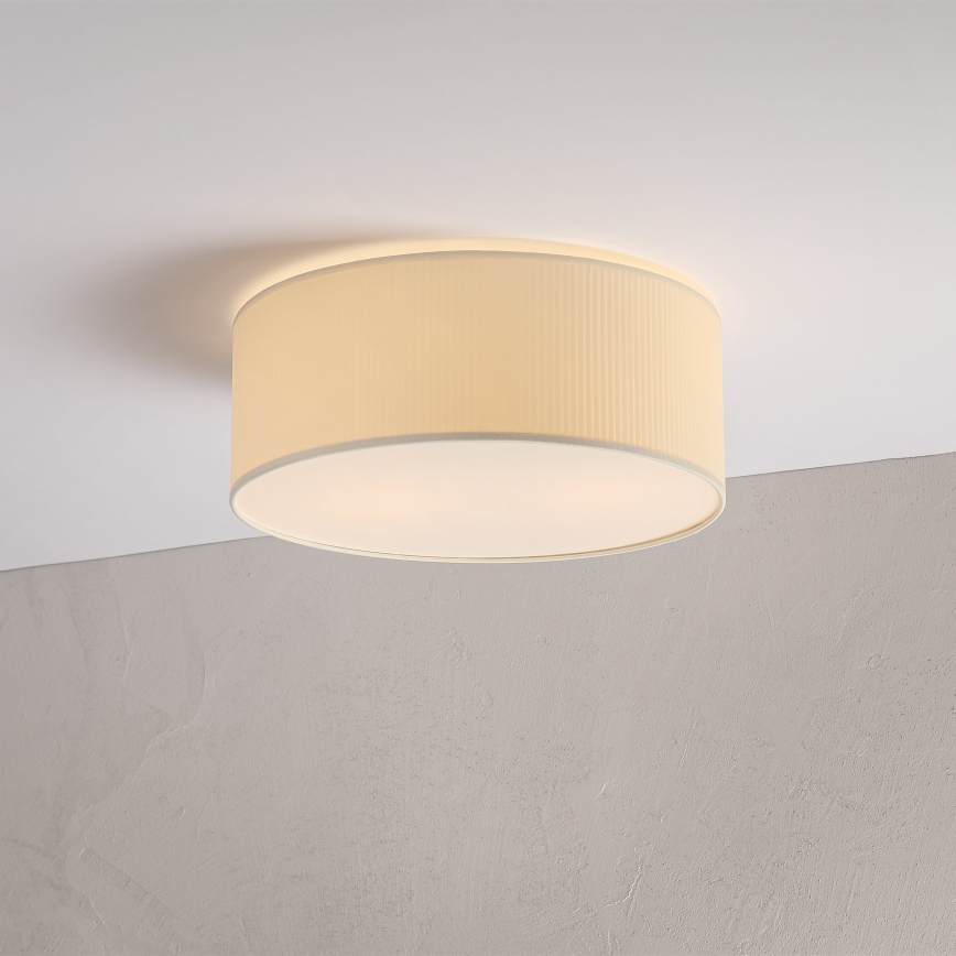 Lampa sufitowa SIRJA PLISADO 2x E27/15W/230V śr. 35 cm kremowa