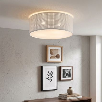 Lampa sufitowa SIRJA PLISADO 2xE27/15W/230V, średnica 35 cm, biała
