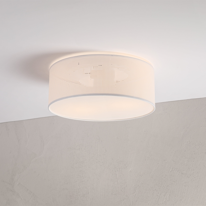 Lampa sufitowa SIRJA PLISADO 2xE27/15W/230V, średnica 35 cm, biała