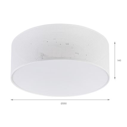 Lampa sufitowa SIRJA PLISADO 2xE27/15W/230V, średnica 35 cm, biała