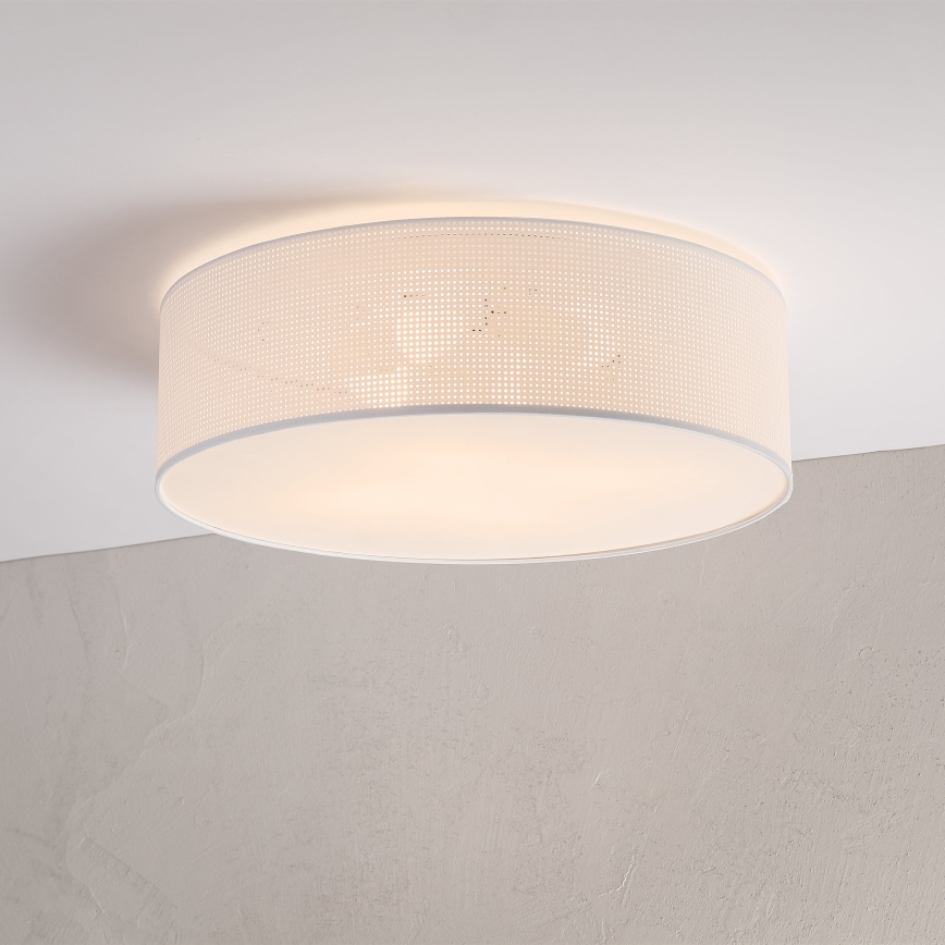 Lampa sufitowa SIRJA PLISADO 4xE27/15W/230V Ø 45 cm biała
