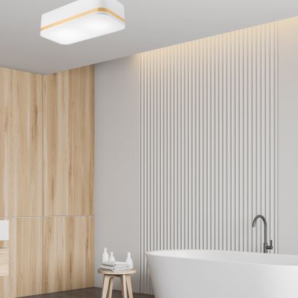 Lampa sufitowa SIRJA SQUARE STRIPE 2xE27/15W/230V biała/złota