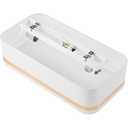 Lampa sufitowa SIRJA SQUARE STRIPE 2xE27/15W/230V biała/złota
