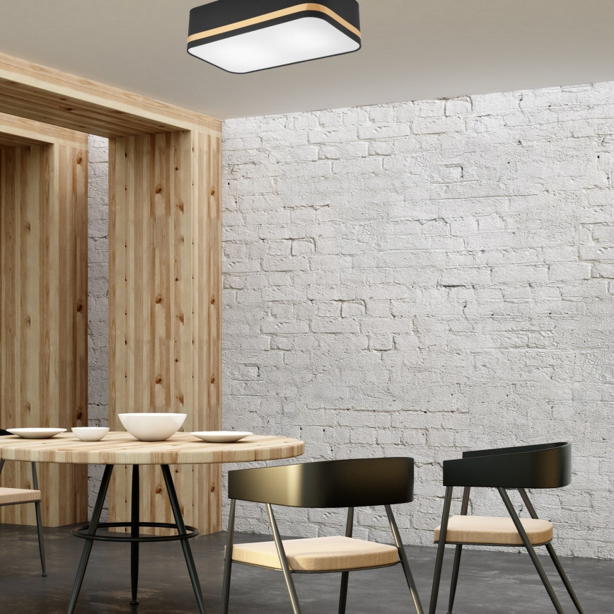 Lampa sufitowa SIRJA SQUARE STRIPE 2xE27/15W/230V czarna/złota