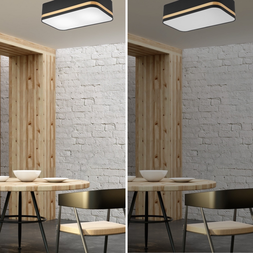 Lampa sufitowa SIRJA SQUARE STRIPE 2xE27/15W/230V czarna/złota