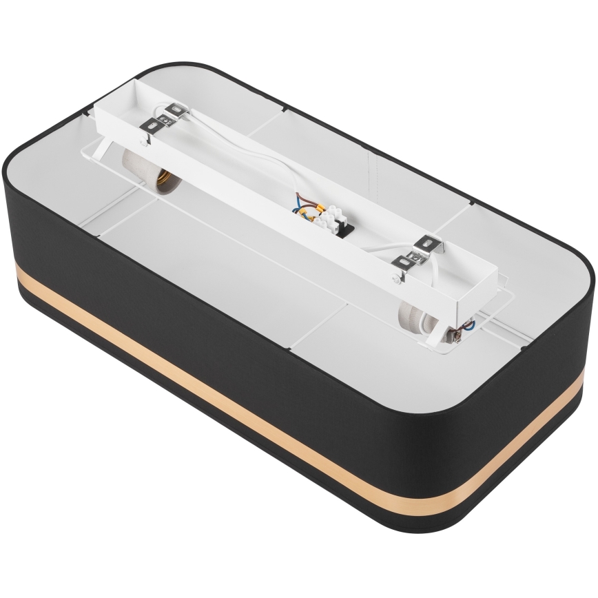 Lampa sufitowa SIRJA SQUARE STRIPE 2xE27/15W/230V czarna/złota
