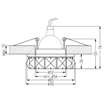 Lampa sufitowa SK-83 MR16 1xGU5,3/50W/12V