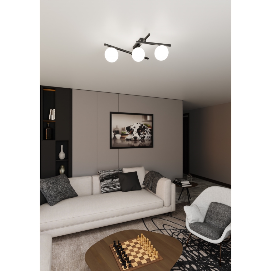 Lampa sufitowa SMART 3xE14/10W/230V czarna/biała