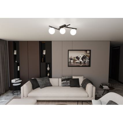 Lampa sufitowa SMART 3xE14/10W/230V czarna/biała