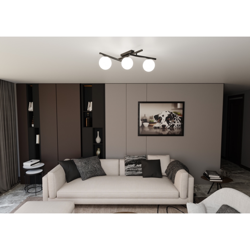 Lampa sufitowa SMART 3xE14/10W/230V czarna/biała