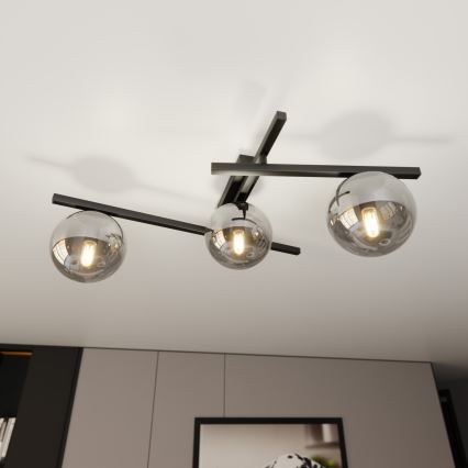 Lampa sufitowa SMART 3xE14/10W/230V czarna/szara